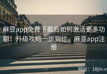 麻豆app免费下载后如何激活更多功能：升级攻略一步到位，麻豆app注册