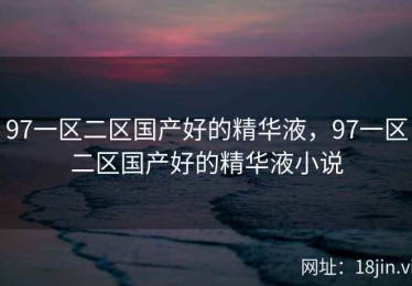97一区二区国产好的精华液，97一区二区国产好的精华液小说