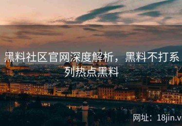 黑料社区官网深度解析，黑料不打系列热点黑料