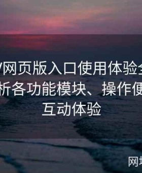 糖心TV网页版入口使用体验全记录：详细解析各功能模块、操作便捷性及互动体验