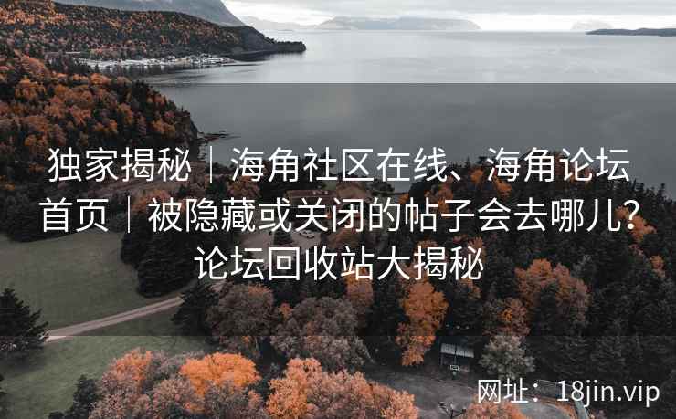 独家揭秘｜海角社区在线、海角论坛首页｜被隐藏或关闭的帖子会去哪儿？论坛回收站大揭秘