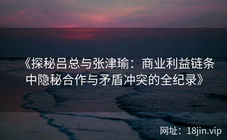 《探秘吕总与张津瑜：商业利益链条中隐秘合作与矛盾冲突的全纪录》